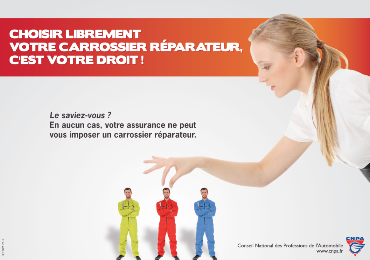 Votre assurance ne peut vous imposer un carrossier réparateur.